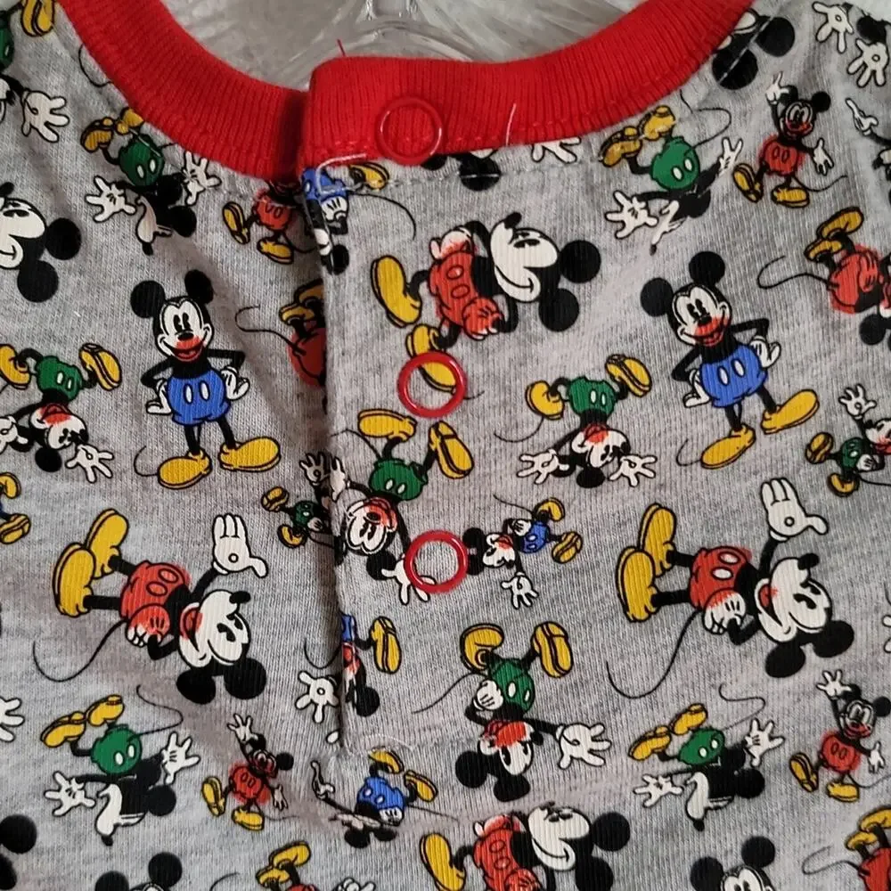 NEW - DISNEY PARKS Mickey Mouse Shirt & Short Set Walt Disney World Size 6M Red